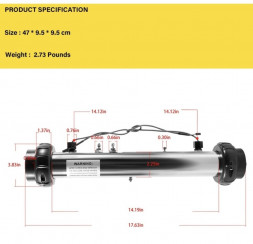 Подогрев воды джакузи Balboa 58083 25-175-1010 VS M7 Spa Heater Assembly, 5,5 кВт, 240 В, 58083